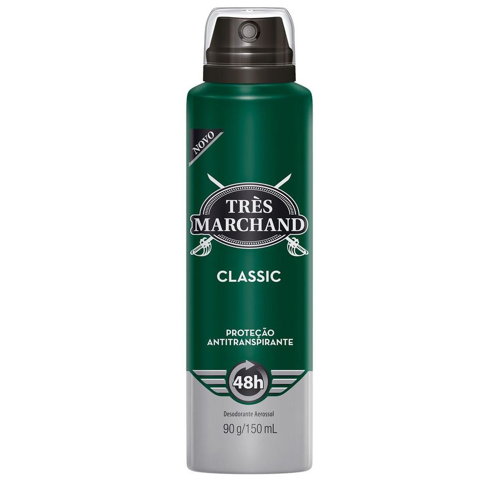 Desodorante Aerosol Très Marchand Classic 150ml em Oferta na Shopee