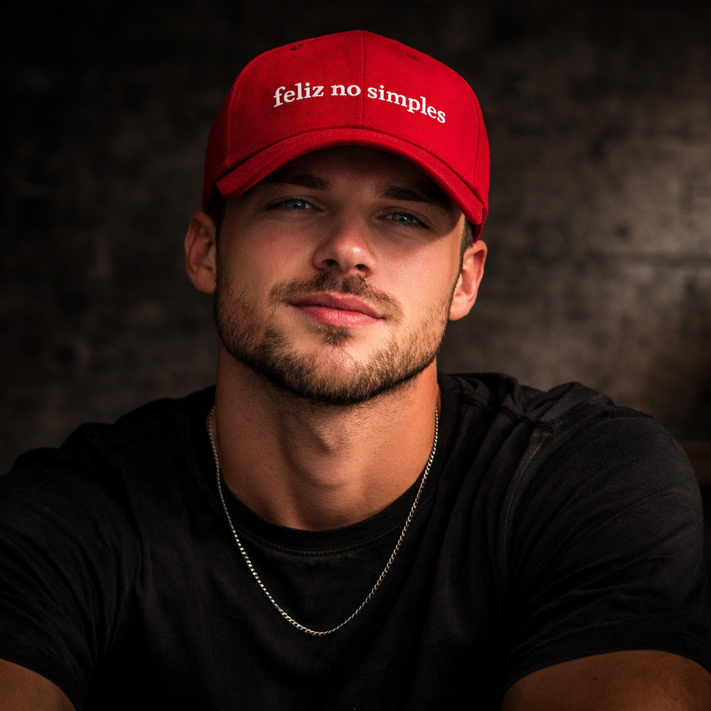Boné Feliz no Simples Unissex Masculino e Feminino Verão Praia Lazer Ajustável Todas as Cores