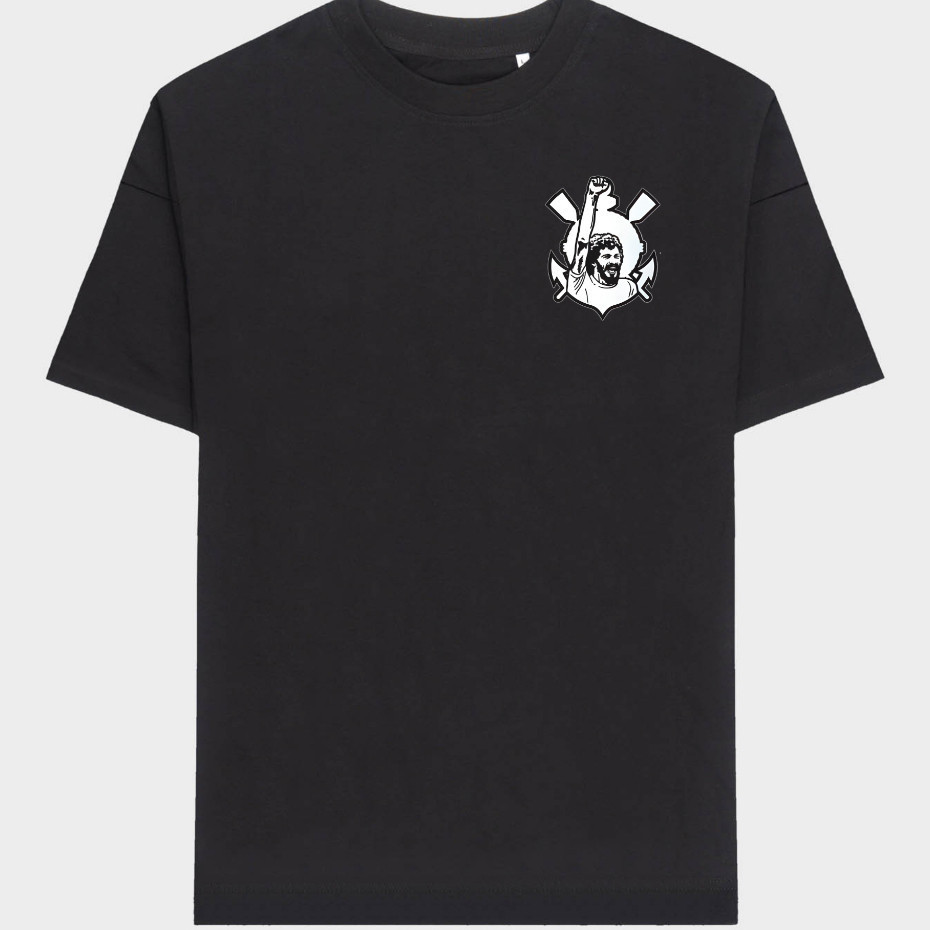 Camiseta Corinthians CP Camisa Básica Unissex Sócrates Democracia Corinthiana Lançamento 04 ao G3