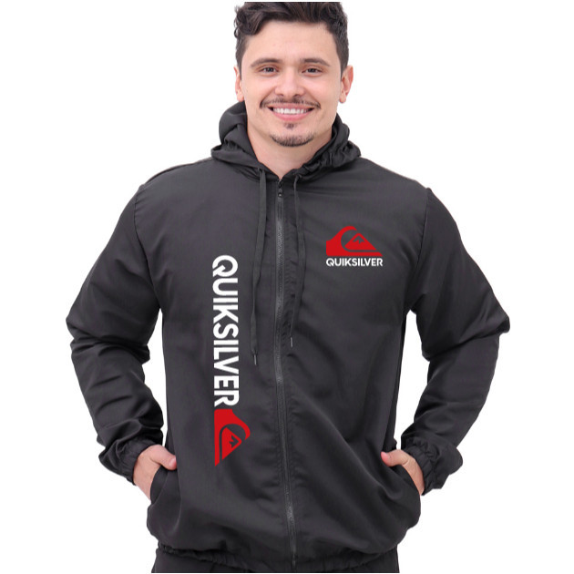 Corta Vento Quik S. Jaqueta Unissex  Com Ziper E Capuz