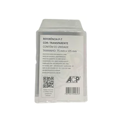Porta documentos com aba P7 75x105mm unidade ACP