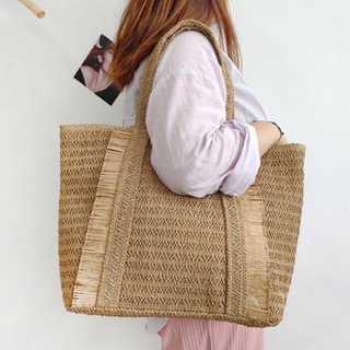 Bolsa De Feminina Praia Sacola Verão Com Alça Dupla Pom Pom Capacidade muito grande Chique e combiná em Oferta na Shopee