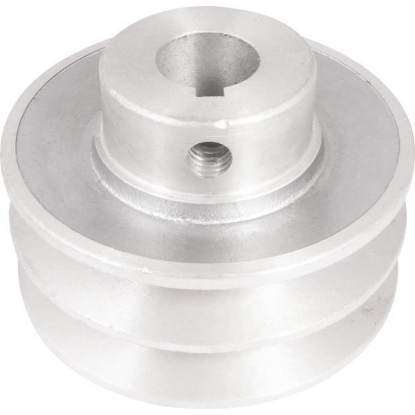 Polia Alumínio 2 Canais Perfil A 80mm com Furo 19mm Vonder em Oferta na Shopee