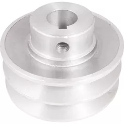 Polia Alumínio 2 Canais Perfil A 80mm com Furo 19mm Vonder
