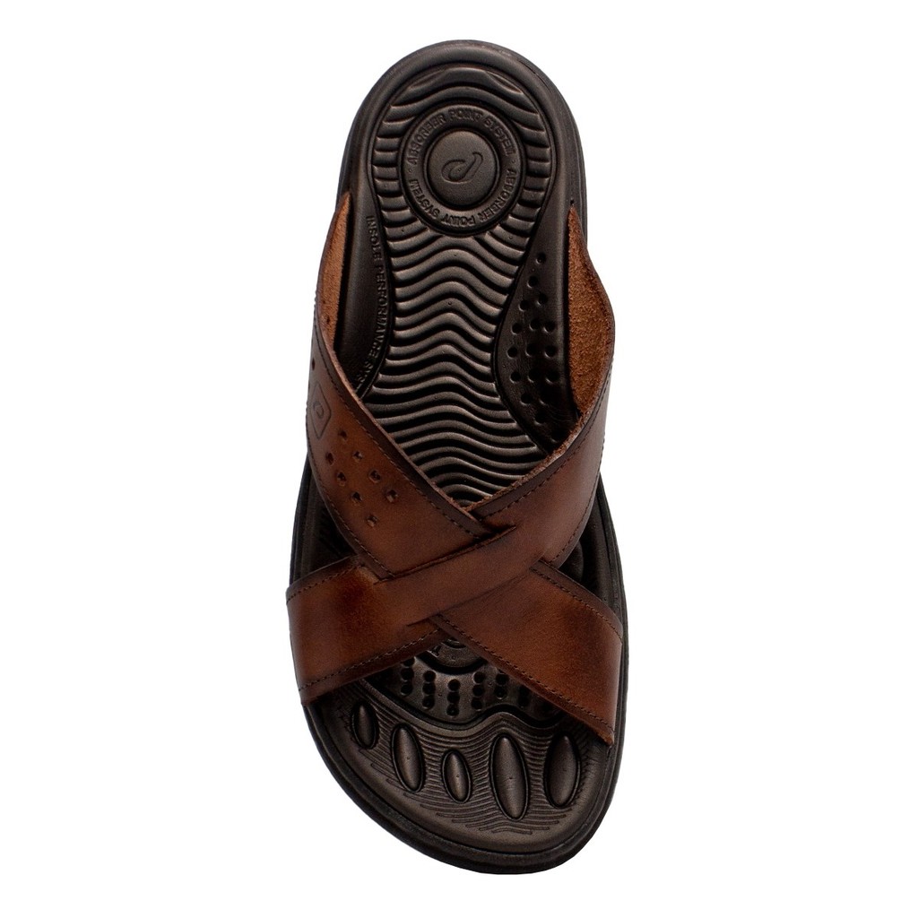 Chinelo Pegada Masculino Couro 134201