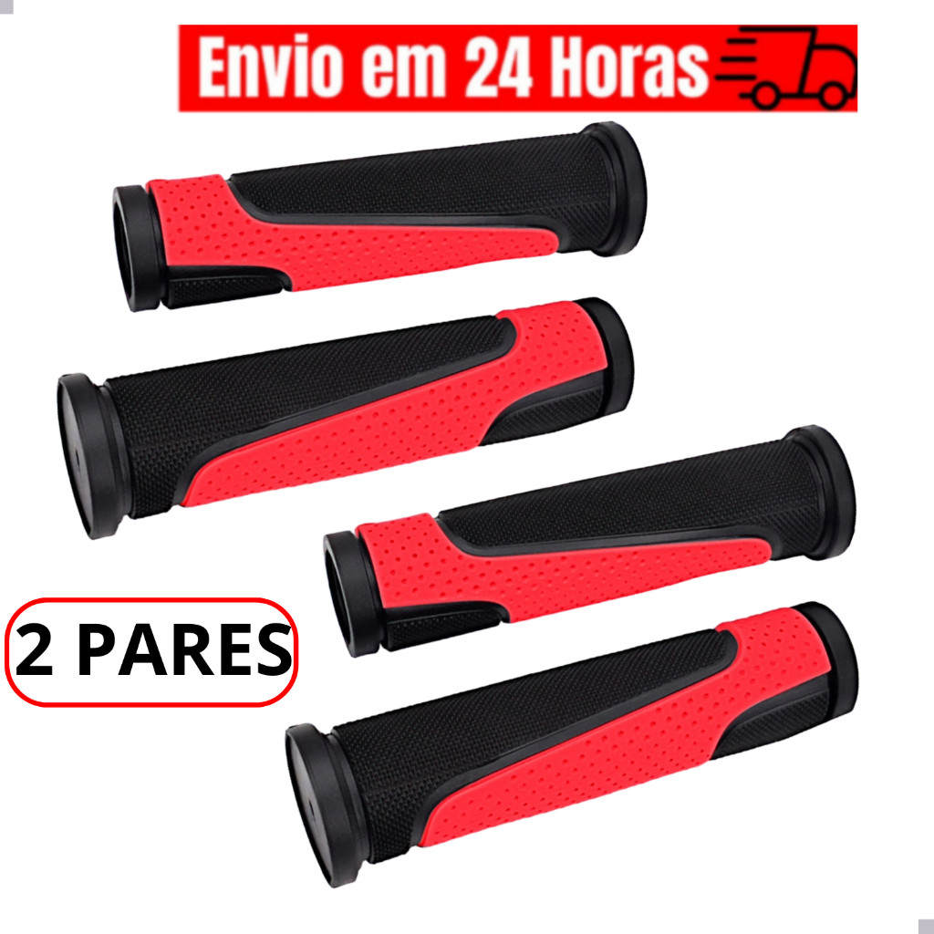 2 Pares Manopla Luvinha Punho Bike Bicicleta Ergonômico Mtb Várias Cores 125mm