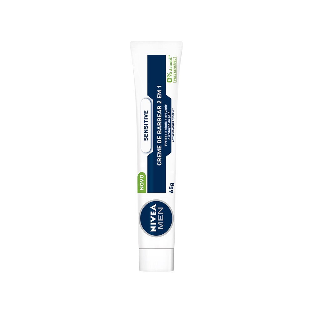 Creme de Barbear Nivea Men 2 em 1 Sensitive 65g em Oferta na Shopee