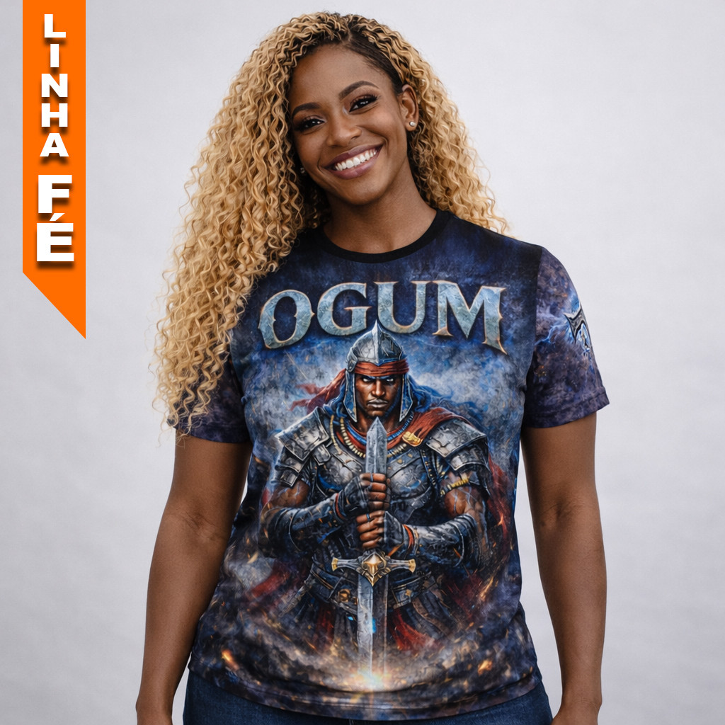 Camiseta Ogum Unissex Linda Camisa Moda Religiosa Afro Brasileira Umbanda Candomblé em Oferta na Shopee