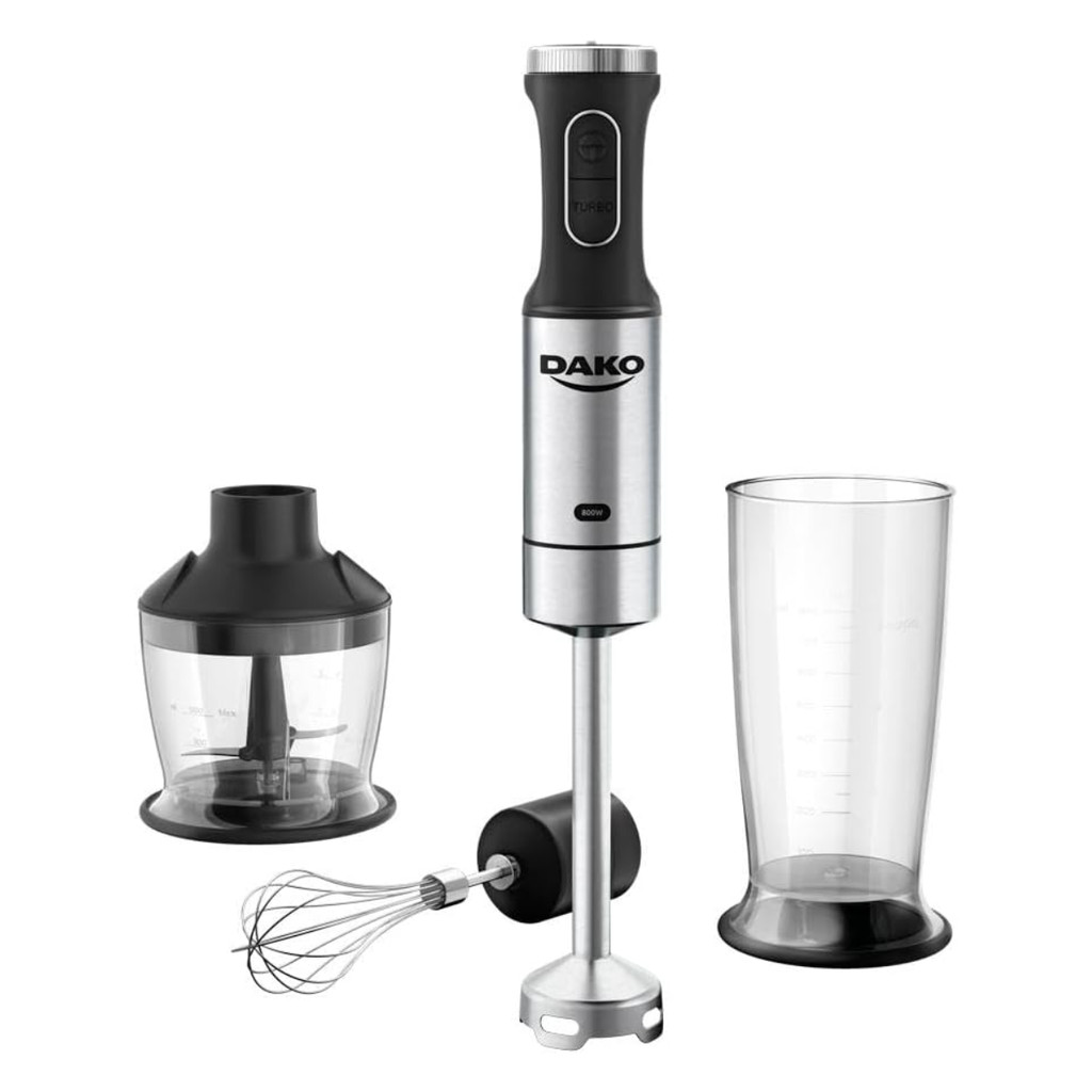 Mixer Dako 3 em 1 Turbo Preto e Inox 220V 800W Mini Processador