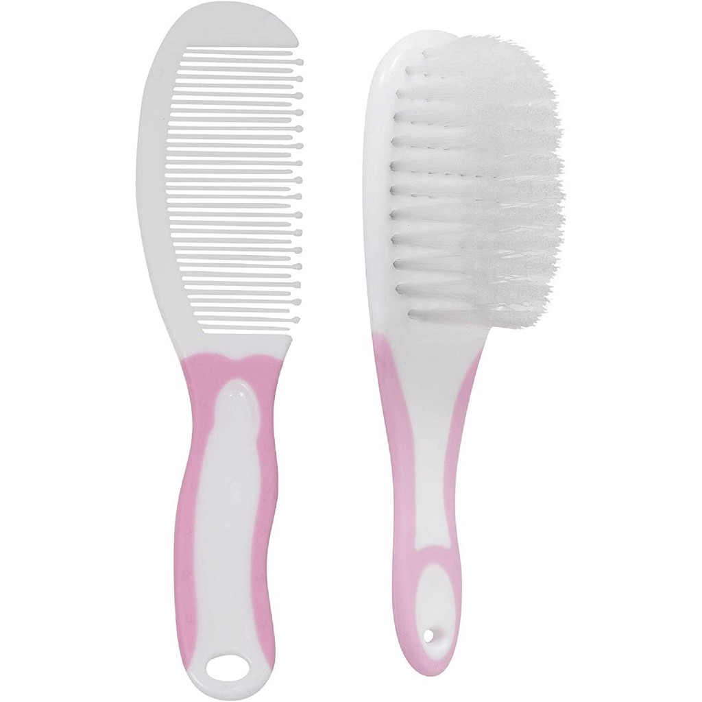 Kit Escova E Pente Rosa Baby 5236 - Buba em Oferta na Shopee