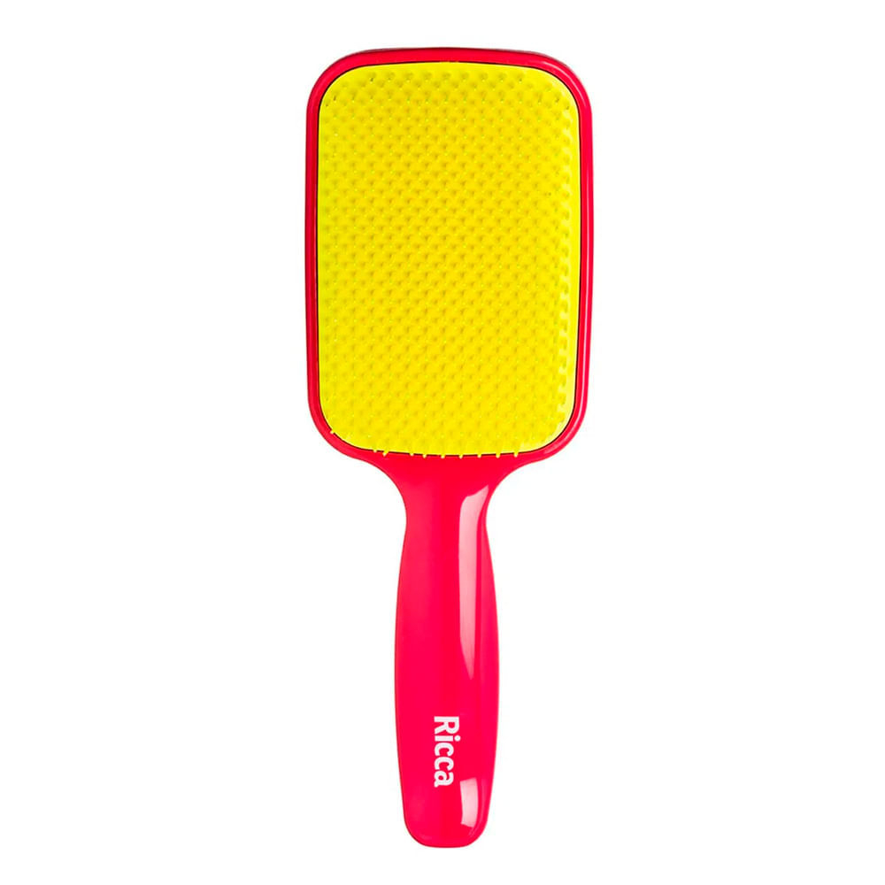 Escova De Cabelo Ricca Raquete Flex Pink em Oferta na Shopee