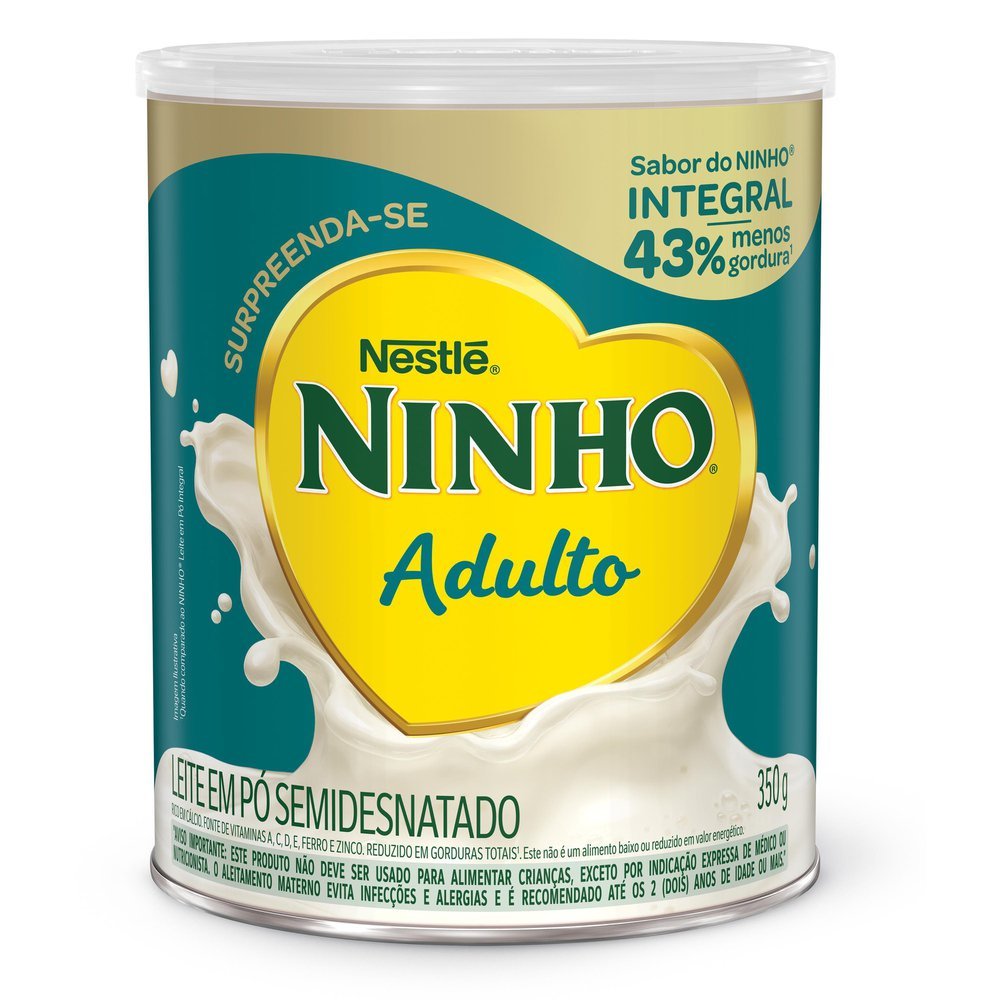 Leite em Pó Ninho Adulto Semidesnatado Lata 350g em Oferta na Shopee