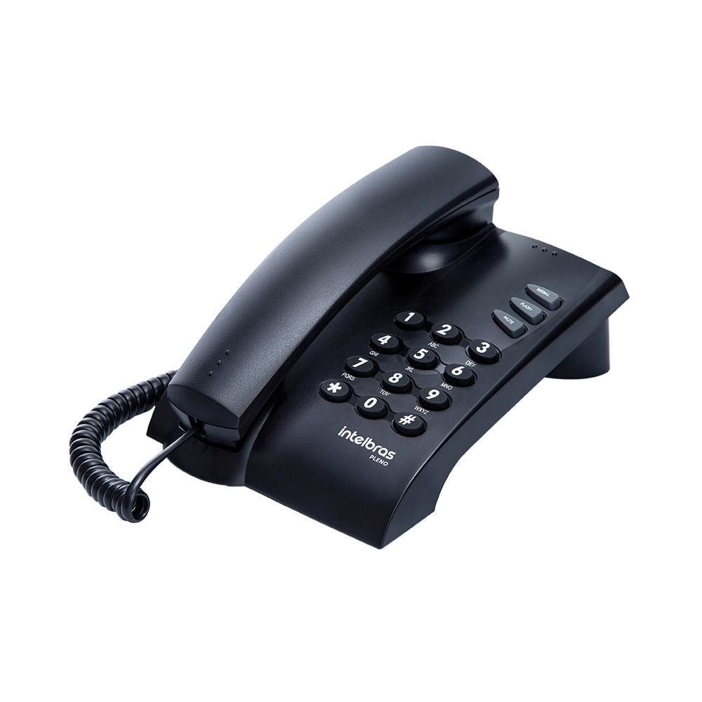 Telefone Fixo com Fio Intelbras Pleno Grafite em Oferta na Shopee