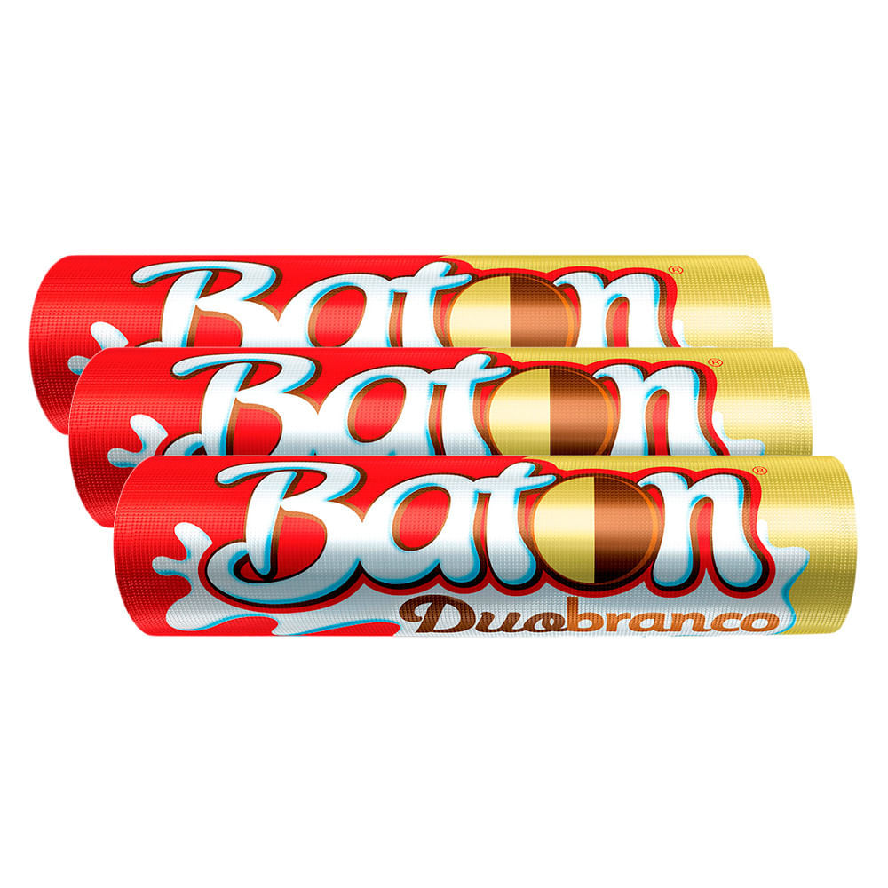 Kit 3 Chocolate Garoto Baton Duo 16g em Oferta na Shopee