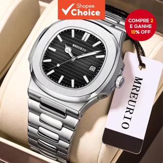 Relógio Masculino De Quartzo Empresarial Com Mostrador Preto Luxuoso Display De Data Resistente À Água Para Presente De em Oferta na Shopee