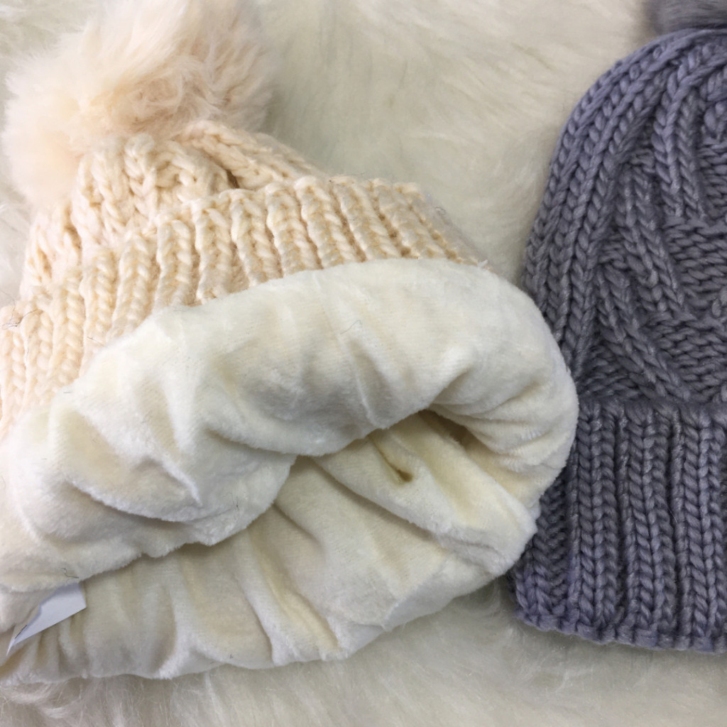 Detalhes do Touca Pompom Forrada Feminina Outono Inverno AT094