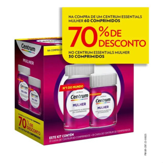 Kit Centrum Essentials Mulher 90 Comprimidos - Suplemento de Vitaminas e Minerais em Oferta na Shopee