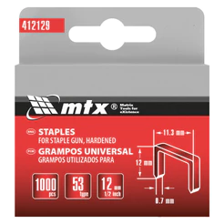 Grampos para Grampeador Tipo 53 12mm Temperado 1000 Peças MTX