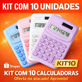 AtacadoKit 3/5/10 Mini Calculadora De Bolso Matemática Plástica De 8 Dígitos Portátil De Alta Qualidade Cores Misturadas