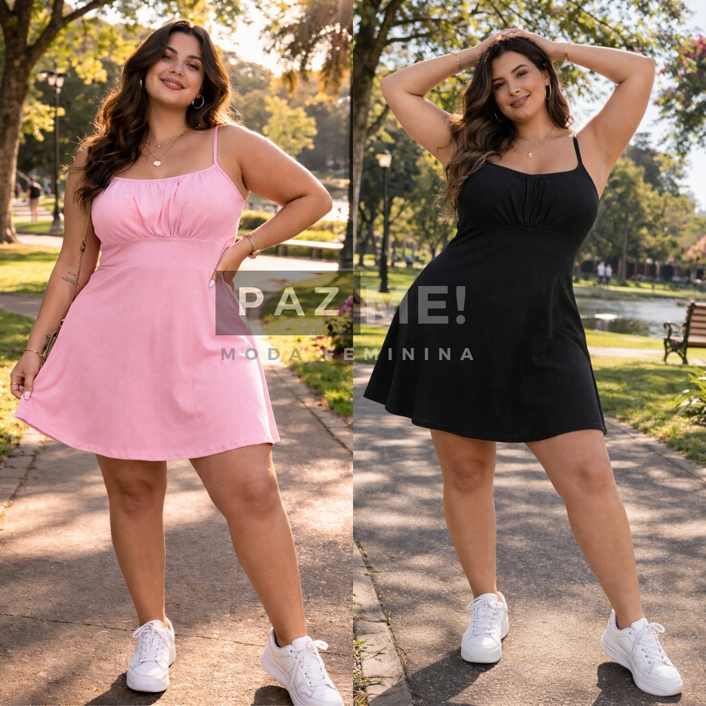 Vestido Delicado de Alcinha Larguinho Com Tamanhos Plus Size em Oferta na Shopee
