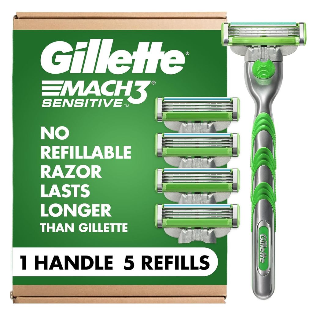[Entrega 24 horas]Navalha Manual Gillette 3-Men, lâmina de aço inoxidável frete grátis