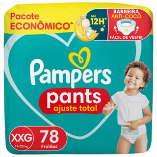 Fralda Pampers Pants Ajuste Total Max XXG 78 Unidades em Oferta na Shopee