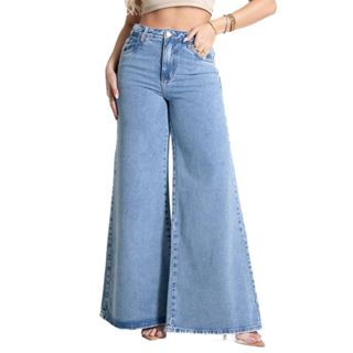Calça Jeans Sawary Extra Wide Leg - 281604 em Oferta na Shopee