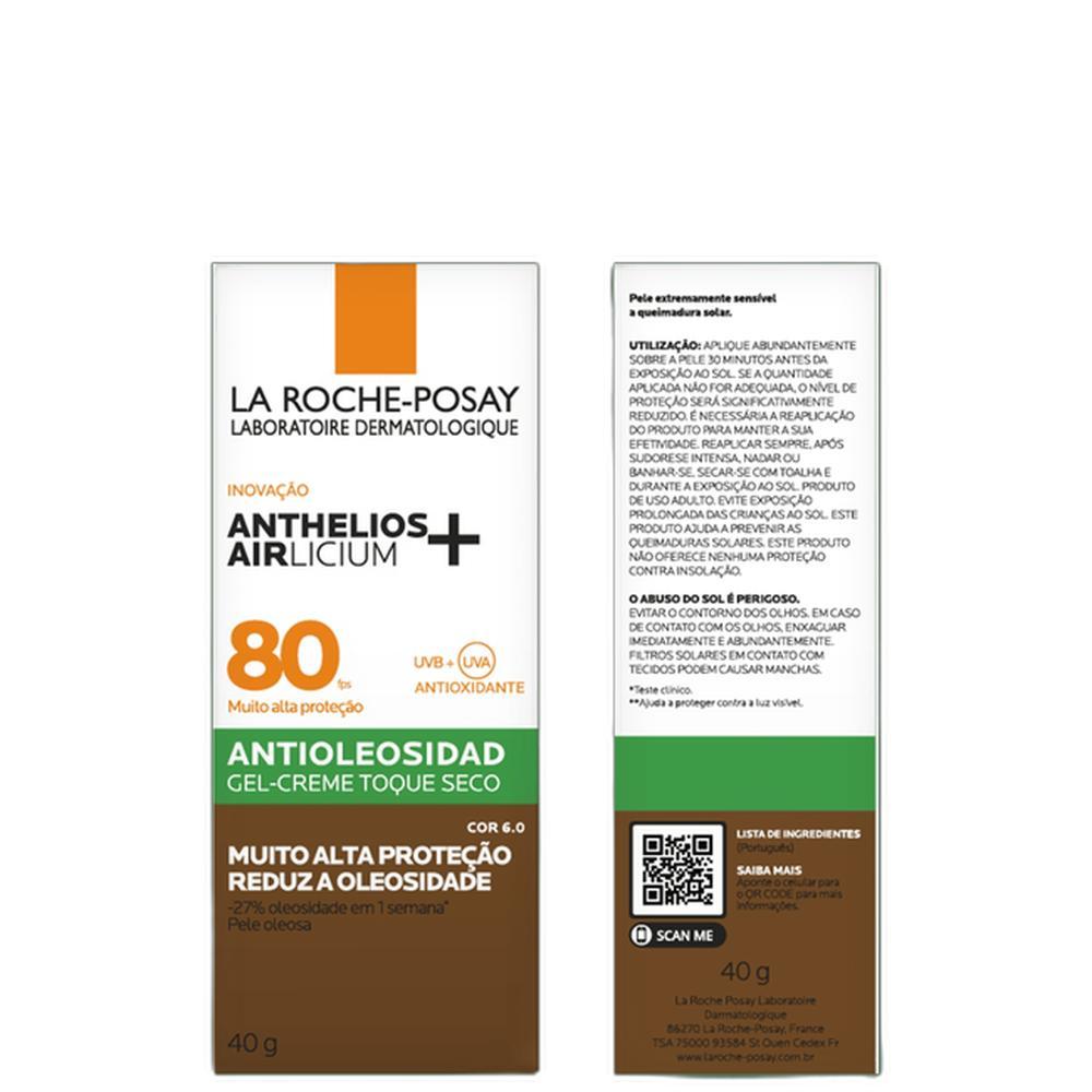 La Roche-Posay Anthelios Airlicium FPS80 Cor 6.0 - Protetor Solar com Cor 40g