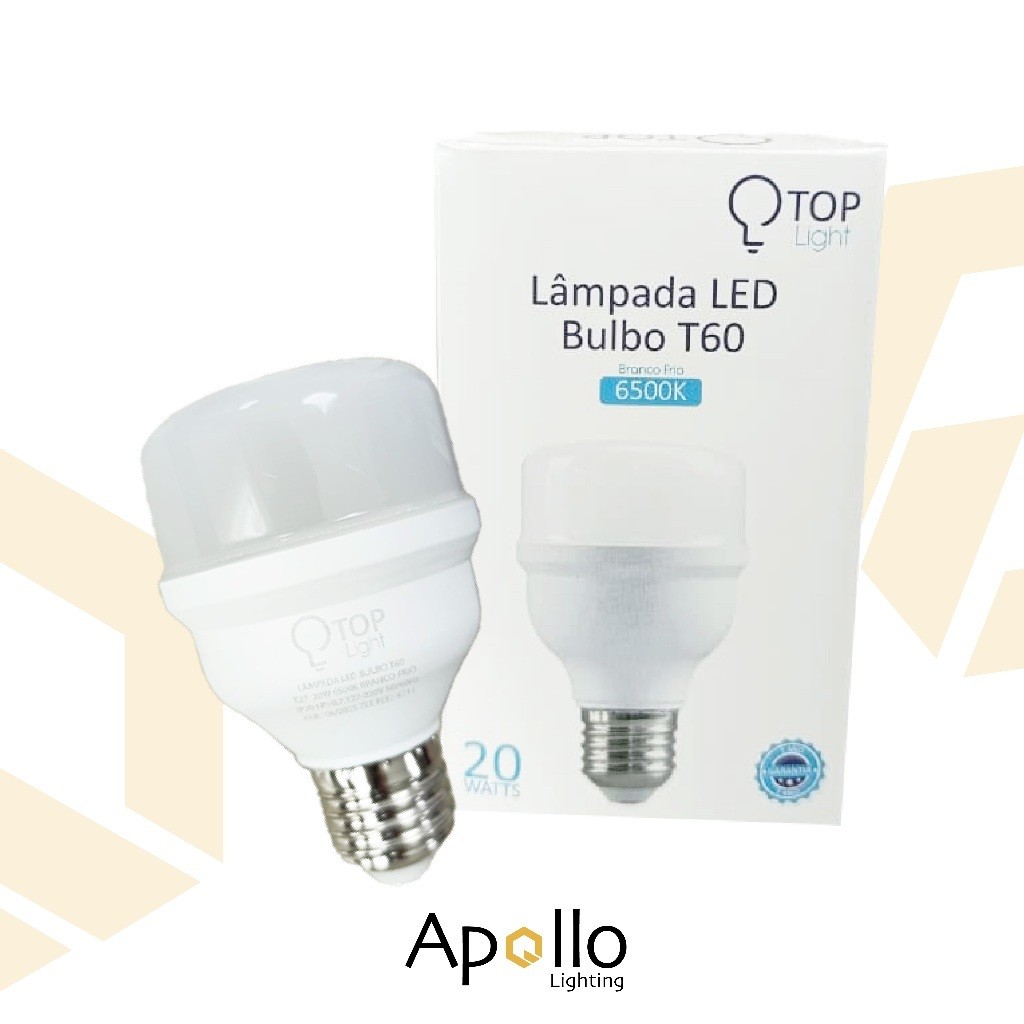 Kit 5 un Bulbo led 20w Alta Potencia 4000K 6500K BIVOLT Branco Neutro / Branco Frio