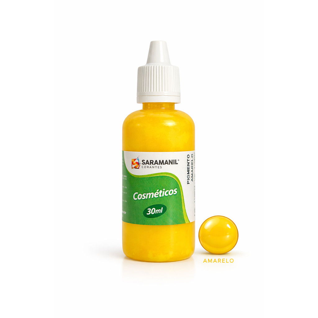 Pigmento Cosmético Leitoso Sabonete 30ml Amarelo Saramanil