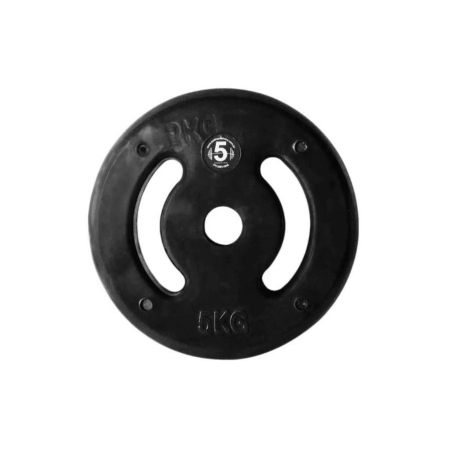 Anilha de Ferro Fundido Injetada Alça Lateral 5,0Kg