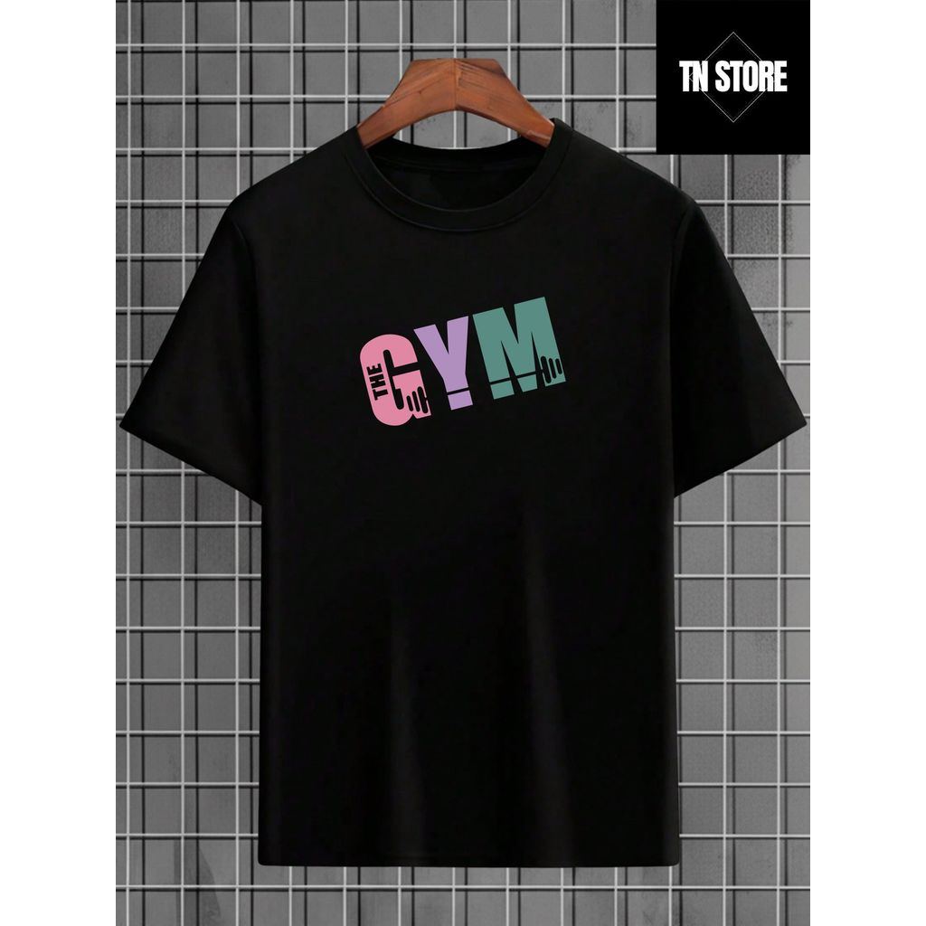 Camiseta Academia Gym Fitness Treino Esporte Camisa Blusa Unissex Masculino Feminino 100% Algodão Preto Branco Plus Size