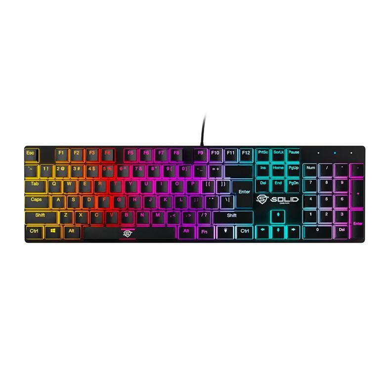 Teclado Mecanico Solid Gear Adamantium, RGB, Switch Outemu Azul, Preto, T-100 em Oferta na Shopee