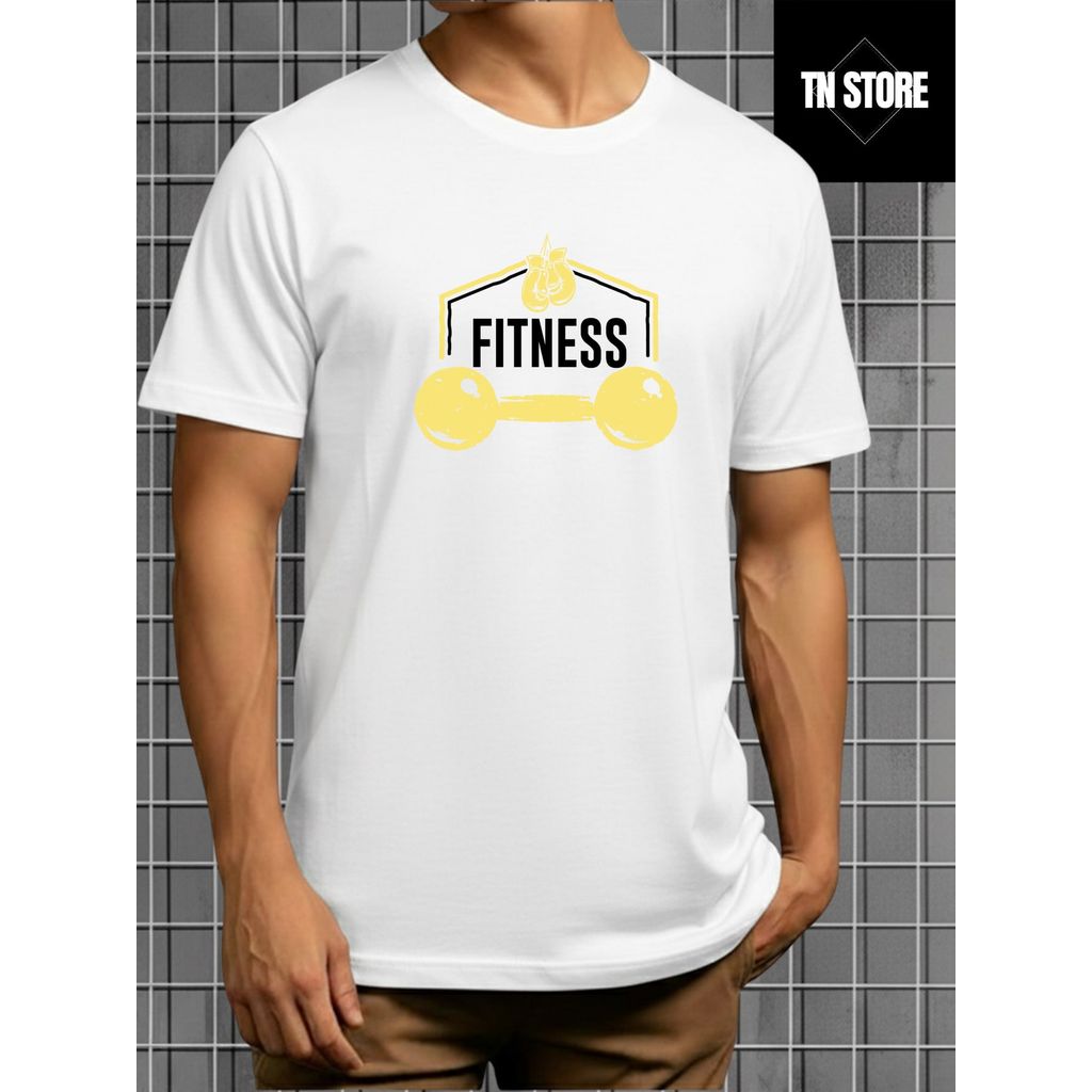 Camiseta Fitness Academia Gym Treino Esporte Camisa Blusa Unissex Masculino Feminino 100% Algodão Preto Branco Plus Size