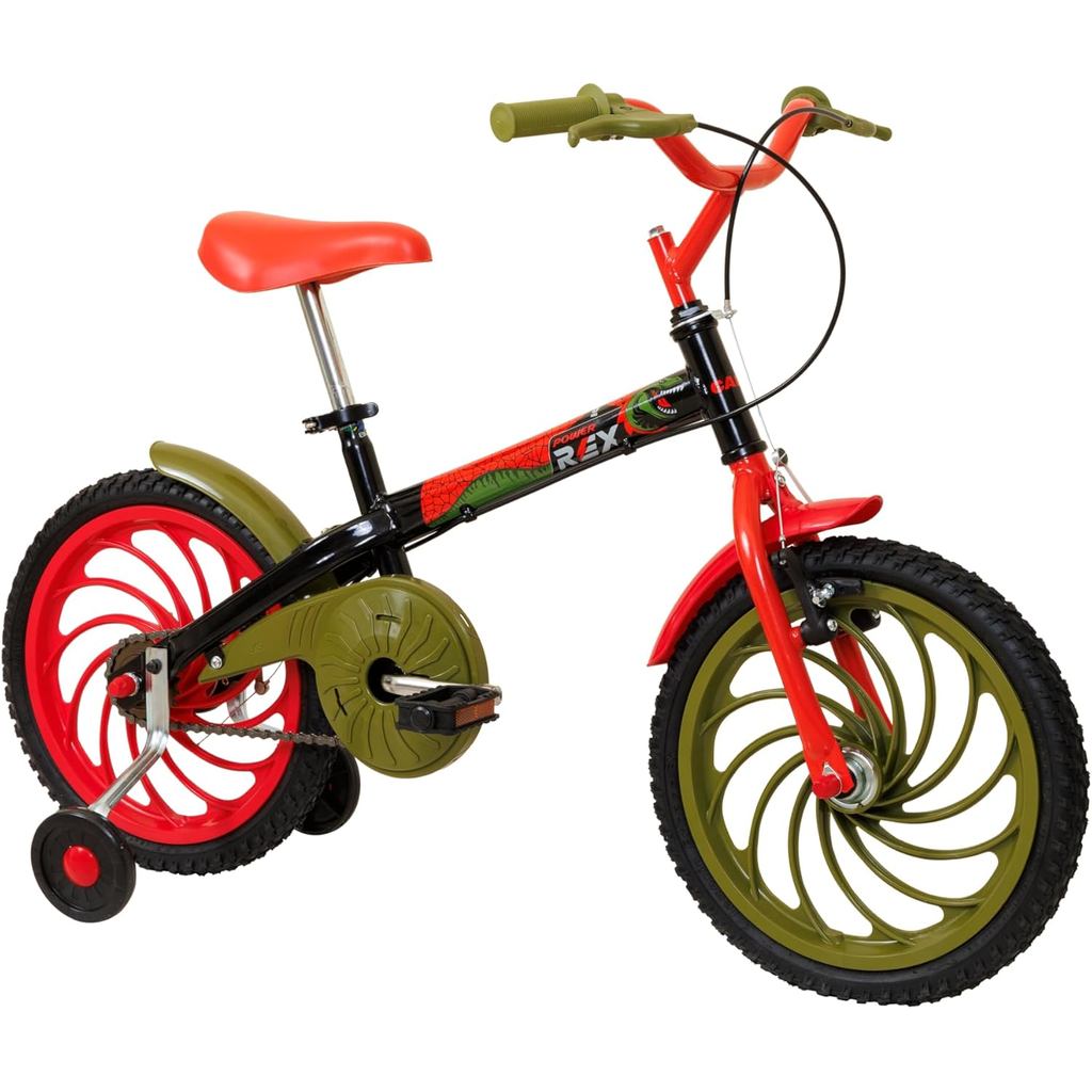 Caloi Bicicleta Infantil Power Rex, Aro 16, Preta