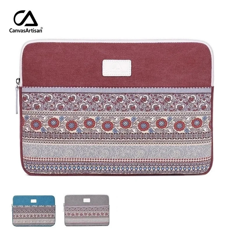 Marca Bolsa Para Laptop 11,12,13,14,15,15.6 Polegadas , Lona Senhora Homem Notebook Capa Computador Macbook Air Pro , Dr