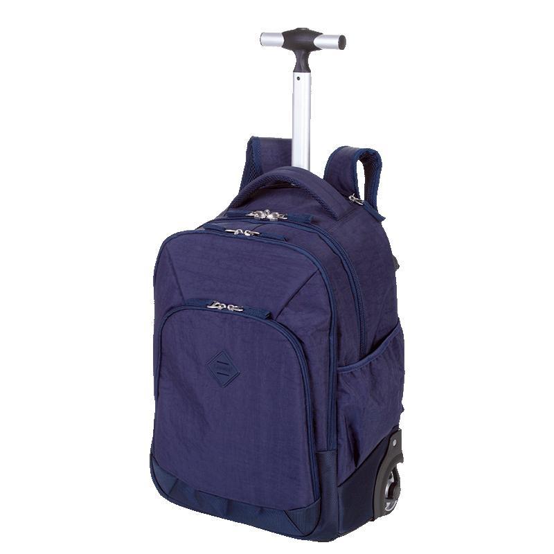 Mochila Carrinho 2 em 1 Sestini Rolling Crinkle Azul