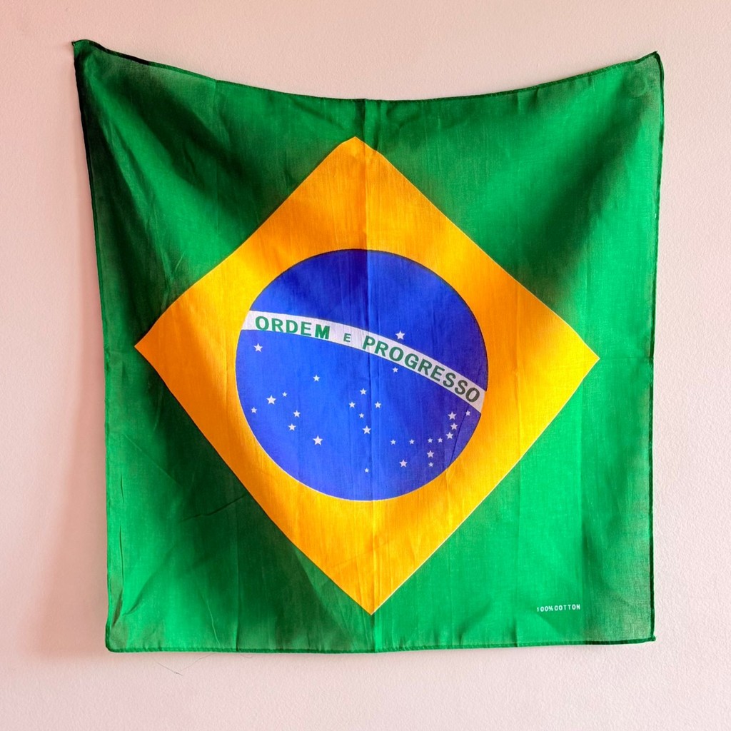 Lenço Bandeira do Brasil  -  Atelie da Folia