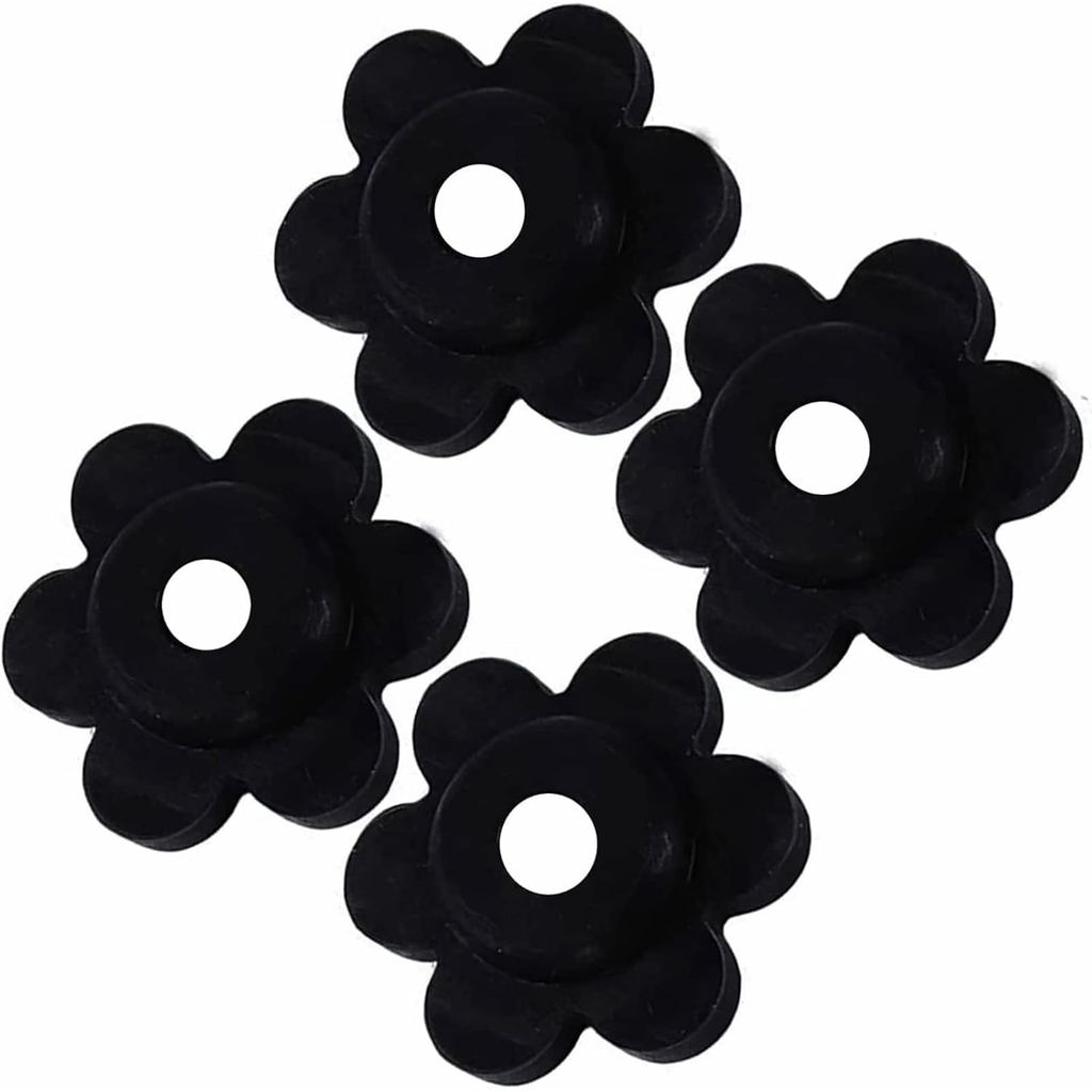 Suportes para Bandeiras de Jardim - Anéis Pretos de Borracha Duráveis para Bandeiras Pequenas de Jardim, Piscina e Acess