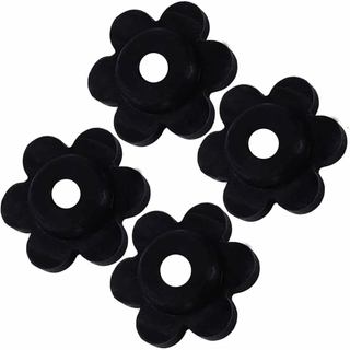 Suportes para Bandeiras de Jardim - Anéis Pretos de Borracha Duráveis para Bandeiras Pequenas de Jardim, Piscina e Acess