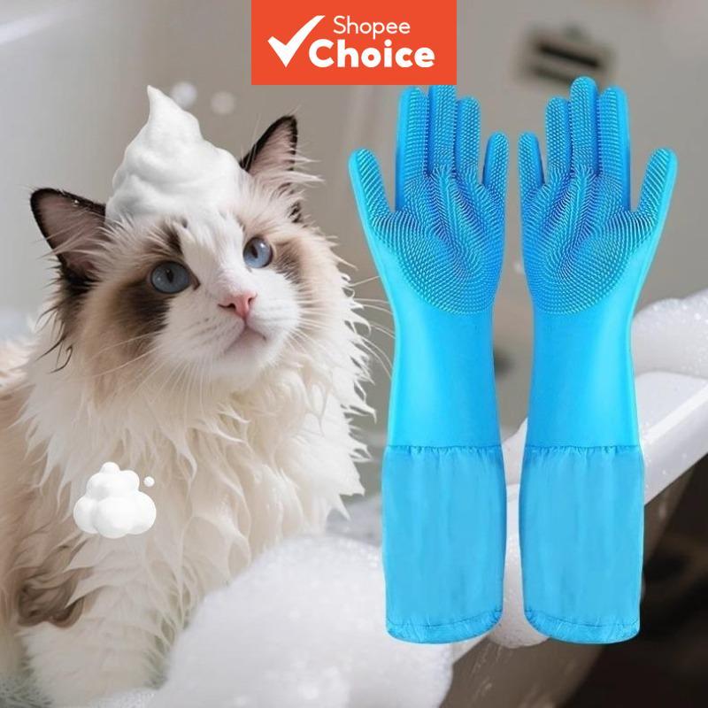 Luva De Limpeza Para Cuidados Com Animais De Estimação , Purificador De Escova De Cabelo De Gato De Cachorro De Silicone