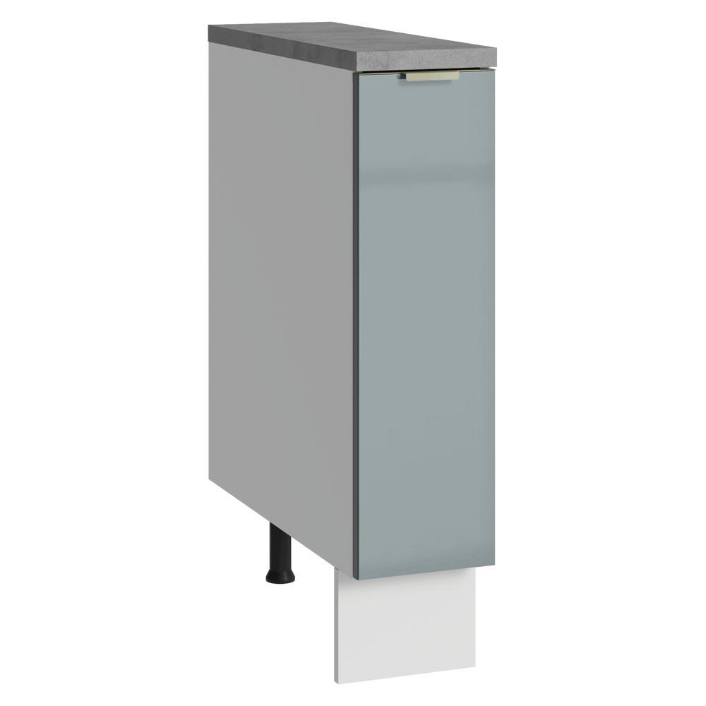 Balcão Porta-Temperos 20 cm 1 Porta Branco/Cinza Lux Madesa