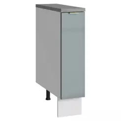 Balcão Porta-Temperos 20 cm 1 Porta Branco/Cinza Lux Madesa