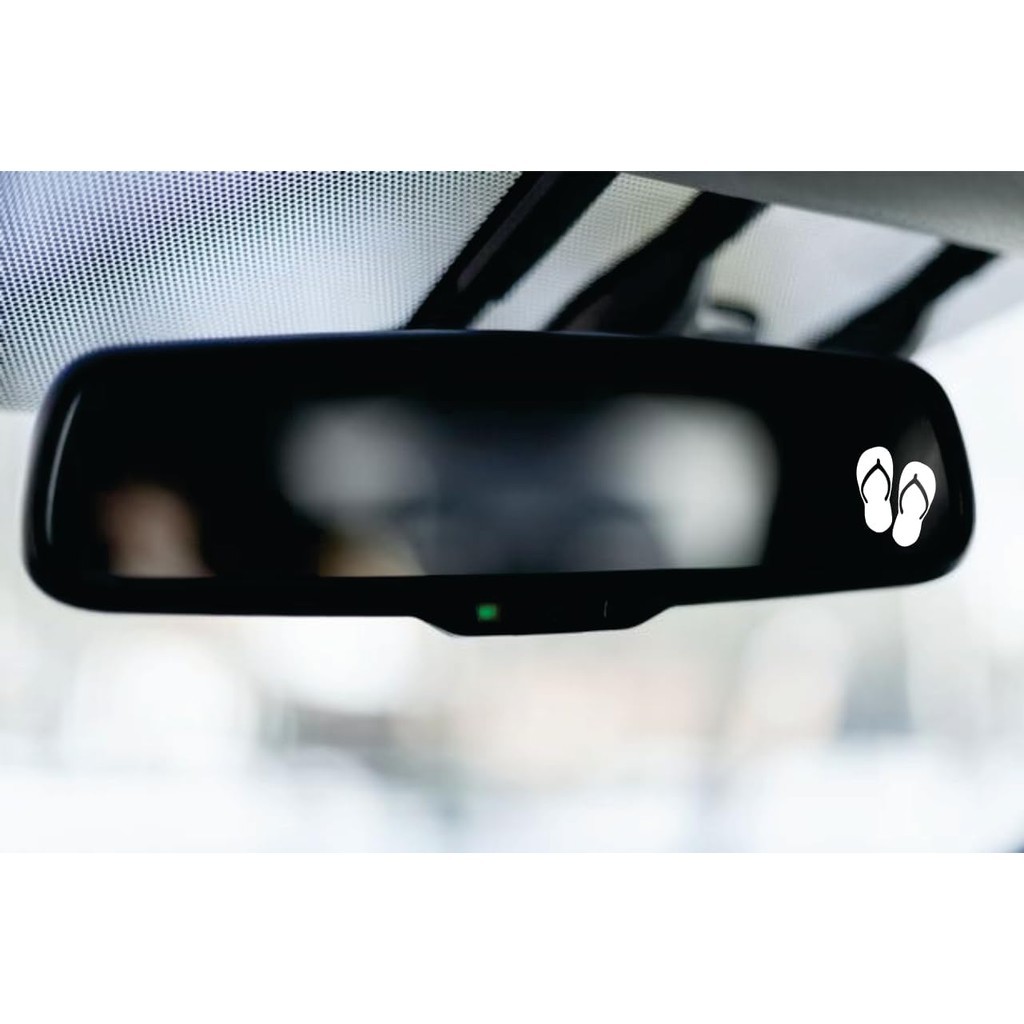 Genéricos Minúsculos Chinelos Decalque do Carro Espelho Retrovisor Sunvisor Adesivo Vinil Citação Decoração Caminhão Jan