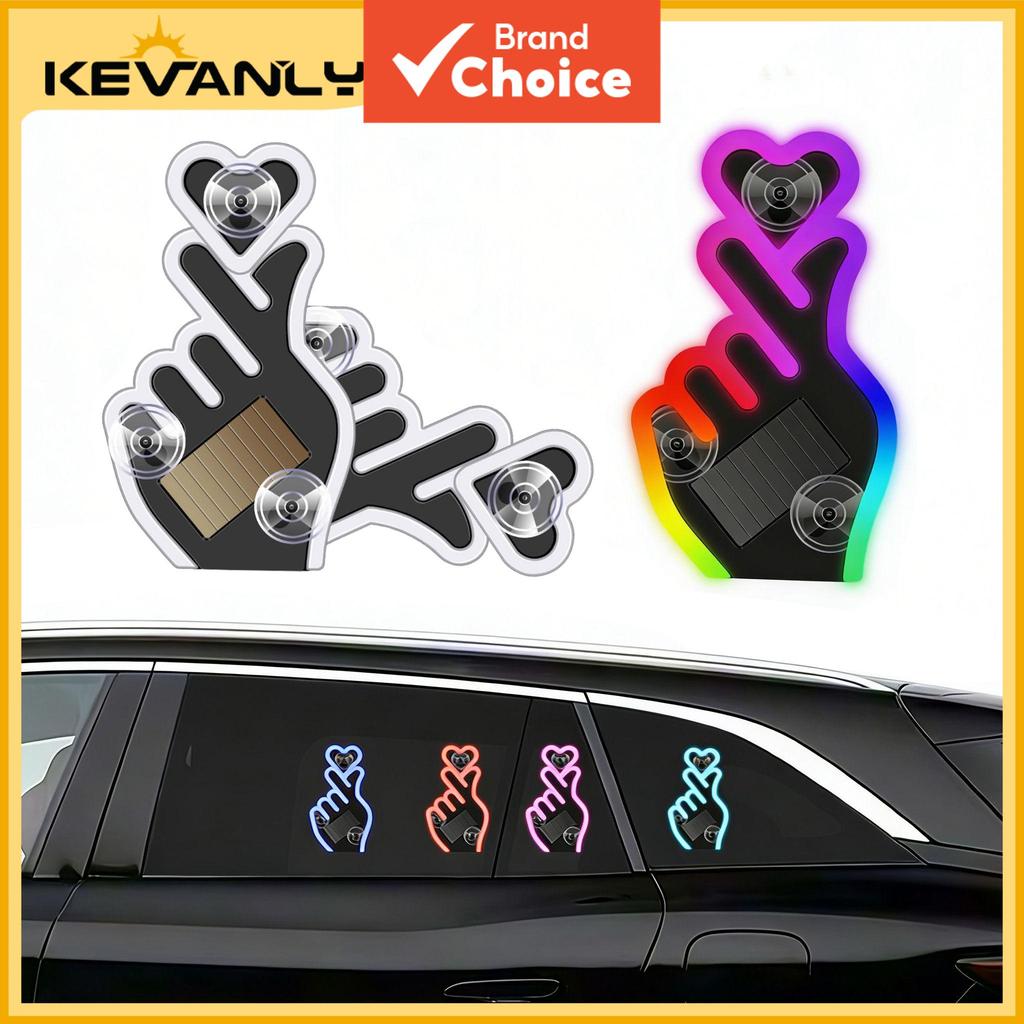 KEVANLY 1 Pcs Motocicleta Gesto Heartfelt Atmosfera Luz Solar Sem Fio Decorativa