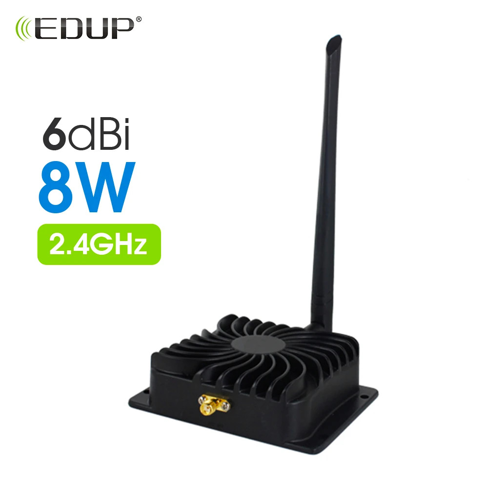 EDUP AB003 8W Wifi Booster 2.4GHz Amplificador De Sinal De Potência Roteador Alcance Estender Controle Remoto Sem Fio Ex