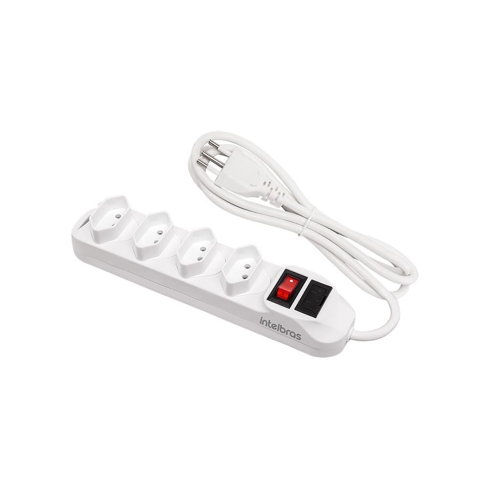 Protetor Eletrônico Intelbras com 4 tomadas EPE 1004 Branco - 4824001