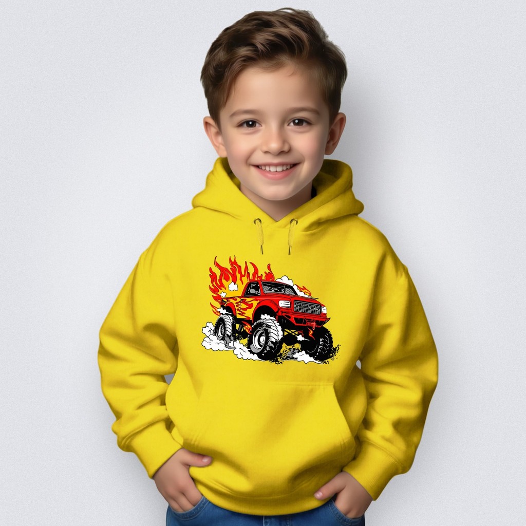 Blusa Moletom Infantil Canguru Bolso Capuz Esportivo  Flanelado  Inverno Carro Veloz Unissex