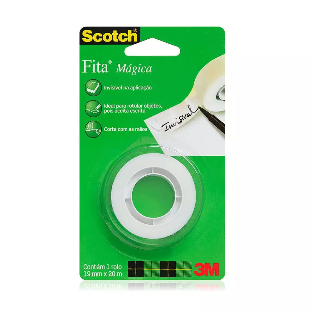 Fita Adesiva Mágica Scotch 3M 19mmx20m em Oferta na Shopee