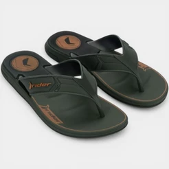 Chinelo Rider Start III Masculino - Verde e Laranja